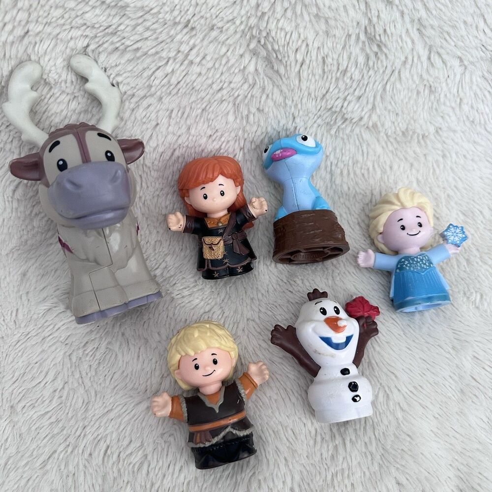 Fisher Price Little People Disney Frozen Lot Anna Elsa Bruni Sven Kristoff Olaf